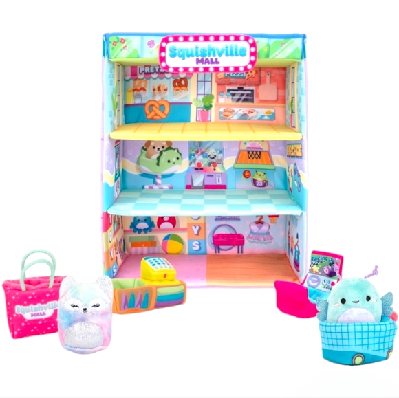 🔥REDUCED🔥NIB RARE SQUISHMALLOWS SQUISHVILLE MALL PLUSH PLAYSET - Picture 3 of 9